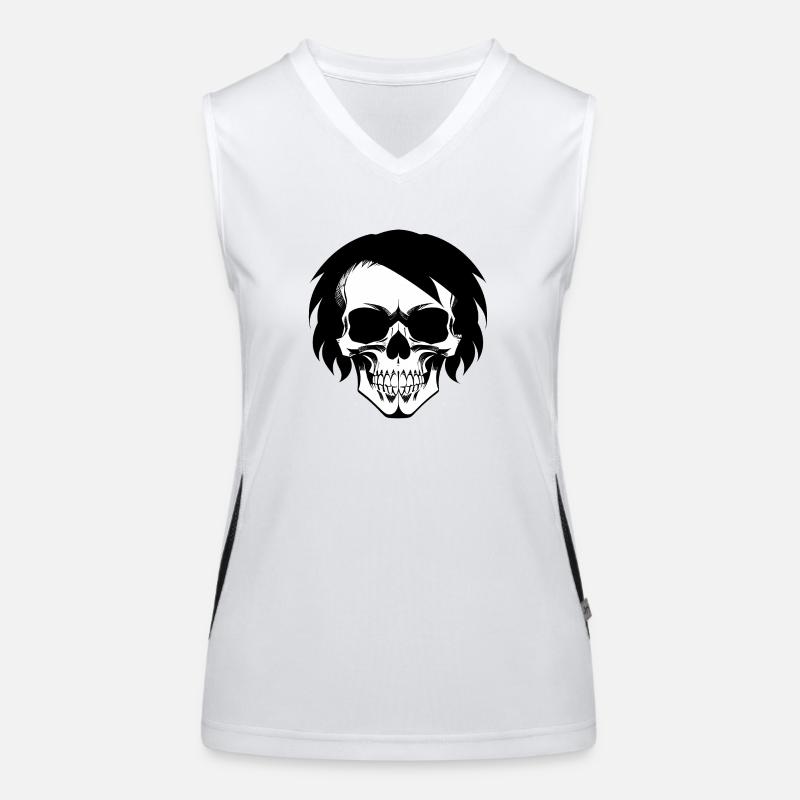 Cosmic Mirror Style Skull Funktionelles Kontrast-Tank Top für Frauen