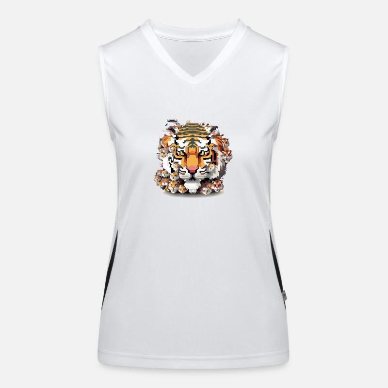 Der Pixeltiger Funktionelles Kontrast-Tank Top für Frauen