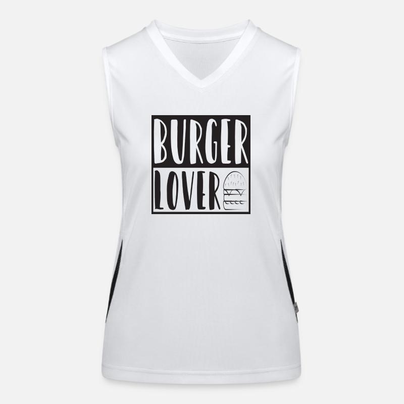 Burger Lover Women's Functional Contrast Tank Top