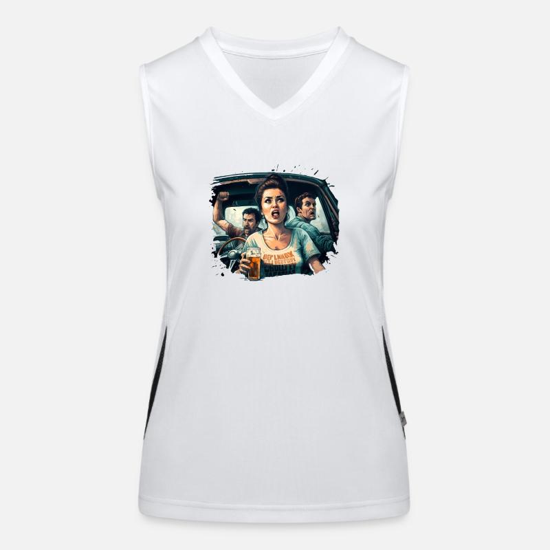 Mit Bierstereotypen brechen Funktionelles Kontrast-Tank Top für Frauen