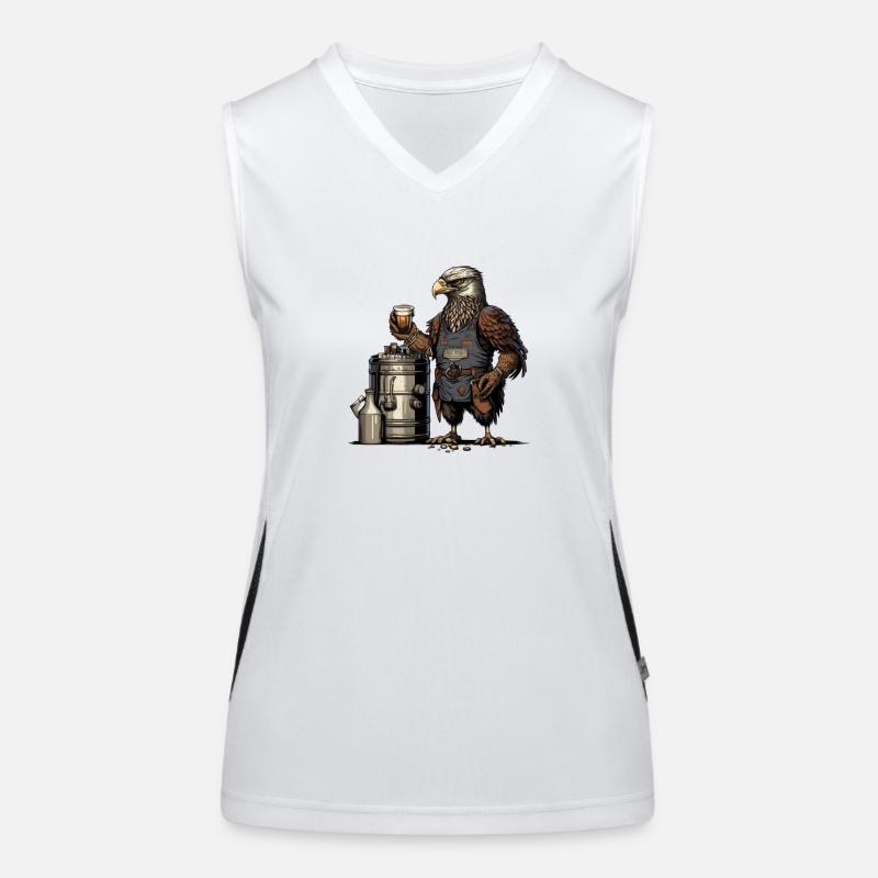 Adler beer brewer with beer Women's Functional Contrast Tank Top