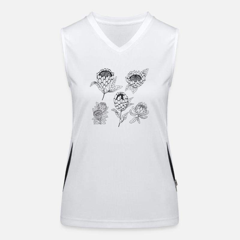 Protea-Blütengruppe Funktionelles Kontrast-Tank Top für Frauen