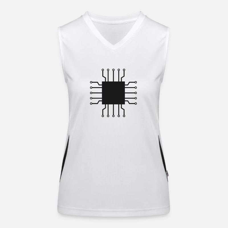 Geek Circuit Computer Circuit Women's Functional Contrast Tank Top