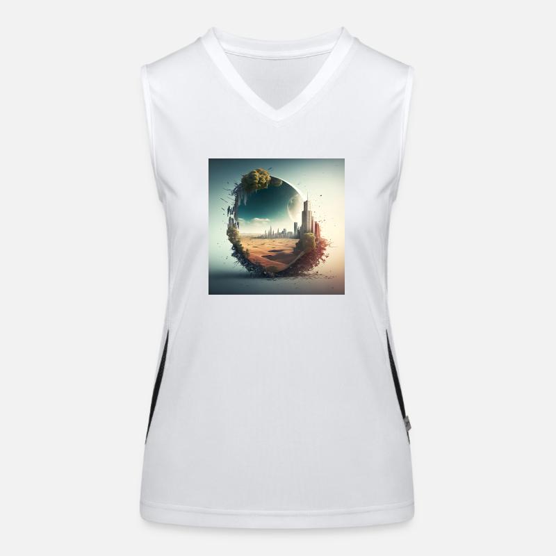 Landschaft der Welt n°2 Funktionelles Kontrast-Tank Top für Frauen