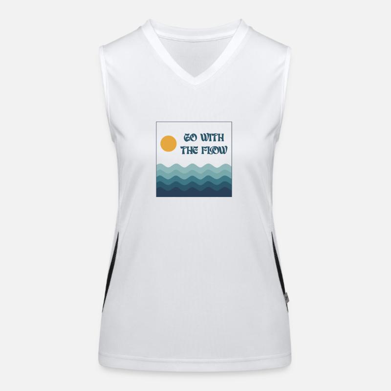 Go with the Flow Funktionelles Kontrast-Tank Top für Frauen