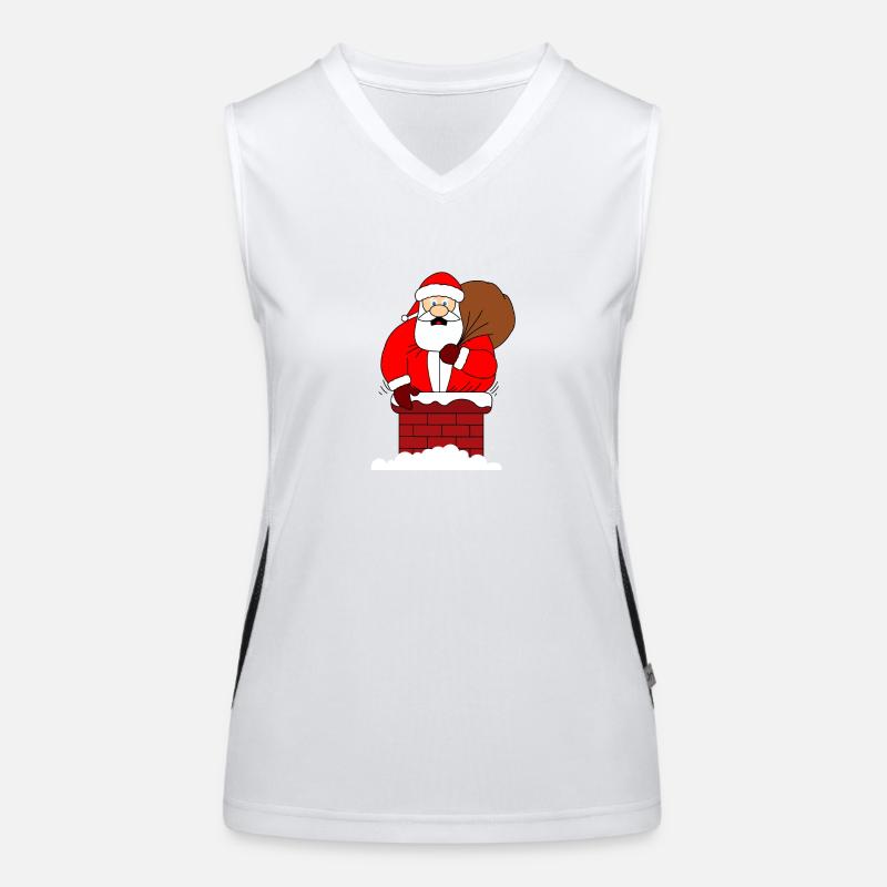 Fetter Weihnachtsmann Funktionelles Kontrast-Tank Top für Frauen