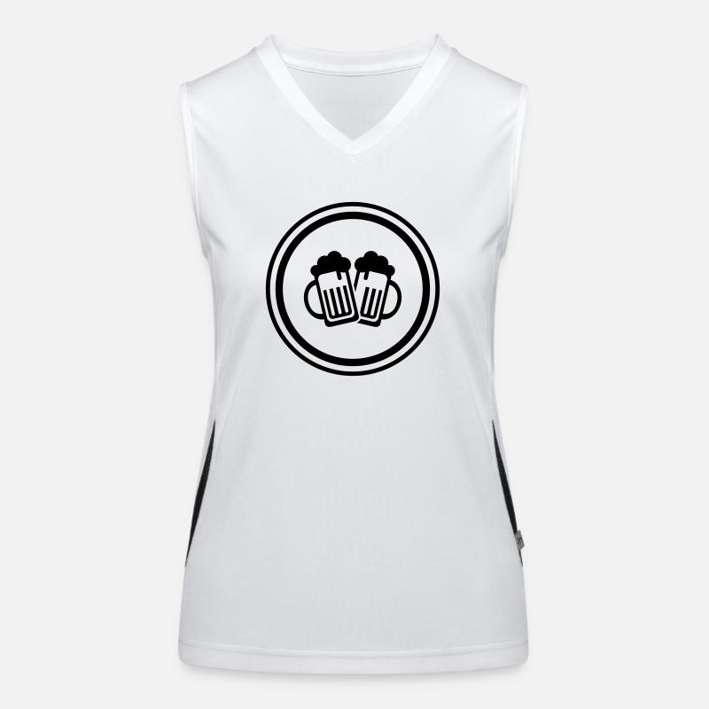Bierglas Symbol Funktionelles Kontrast-Tank Top für Frauen