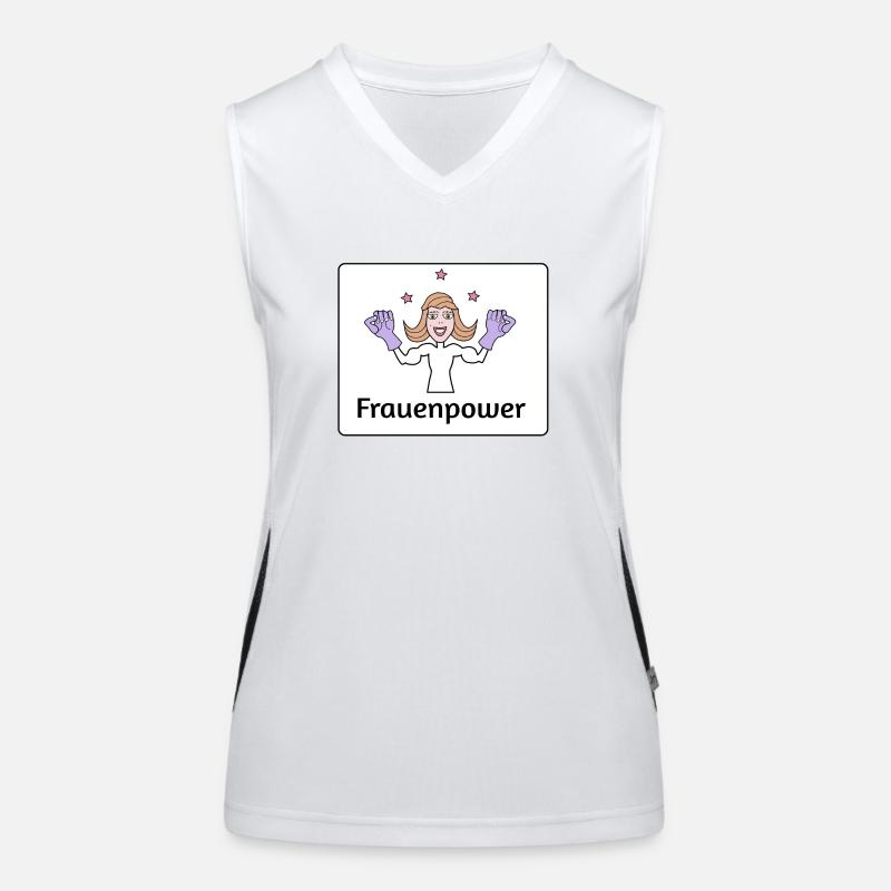 Frauenpower Funktionelles Kontrast-Tank Top für Frauen