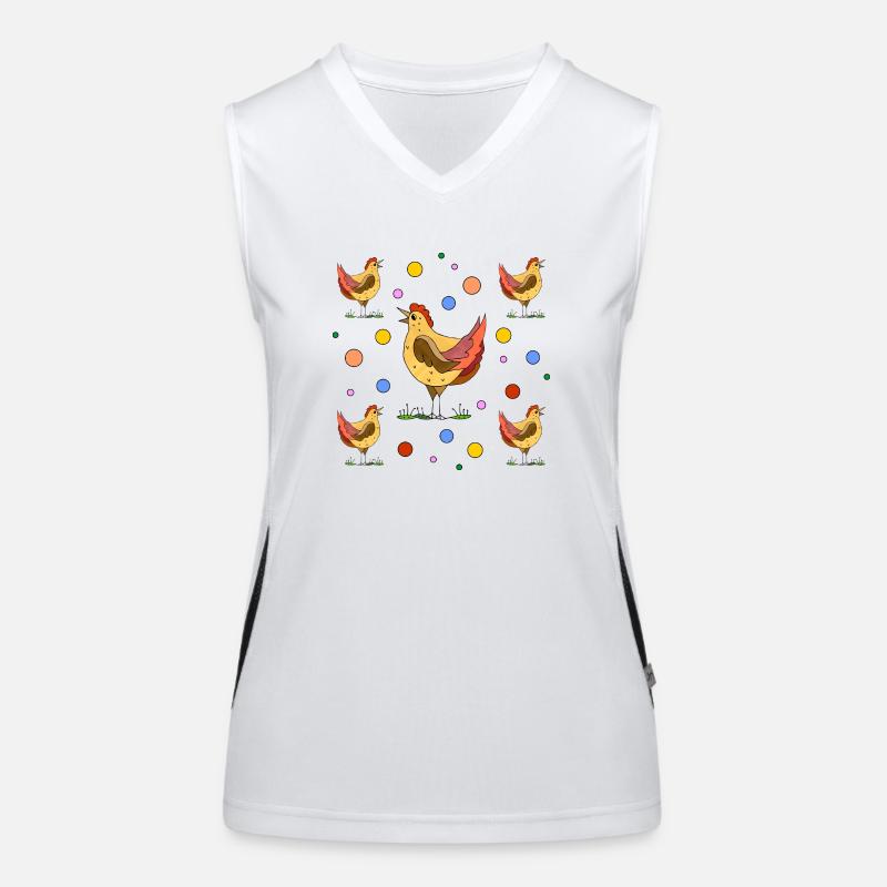 Hühner Funktionelles Kontrast-Tank Top für Frauen