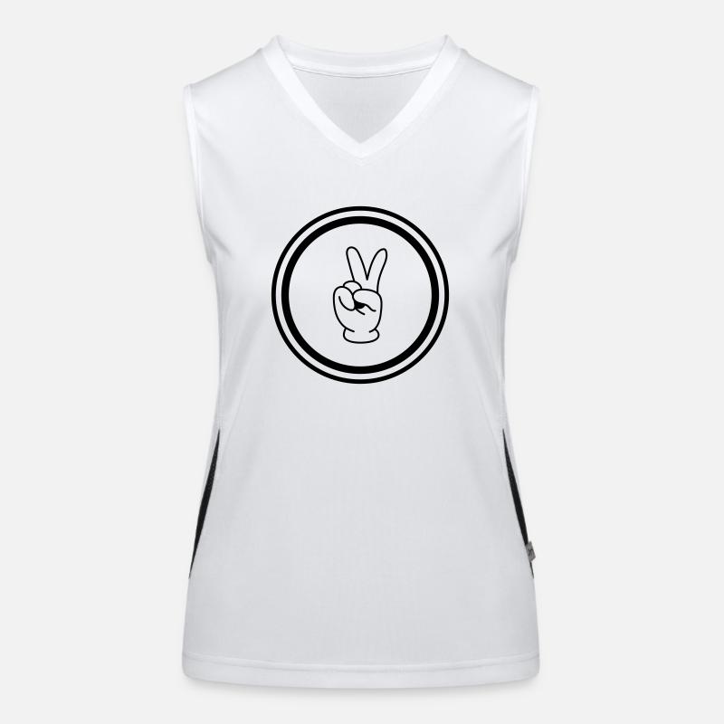 Peace Hand Comic Funktionelles Kontrast-Tank Top für Frauen