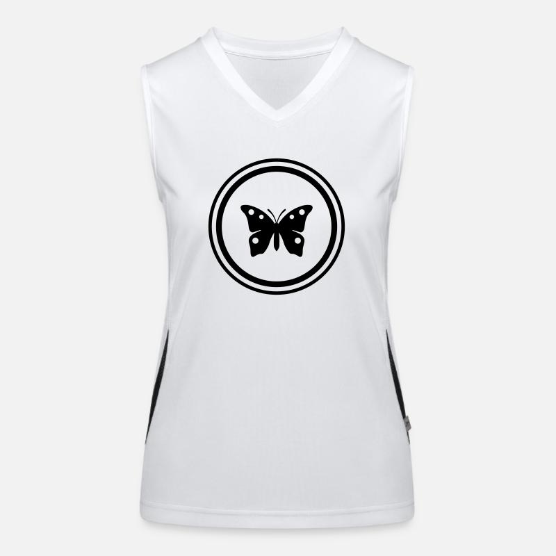 Butterfly Symbol Women's Functional Contrast Tank Top