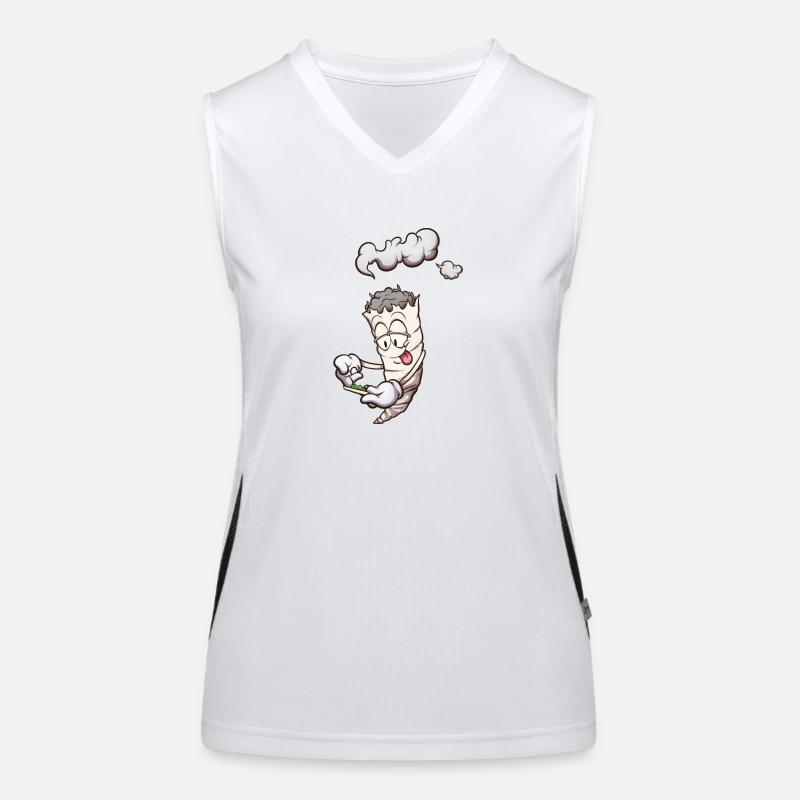 Drôle de dessin animé Joint Rolling A Joint Débardeur respirant contrasté Femme