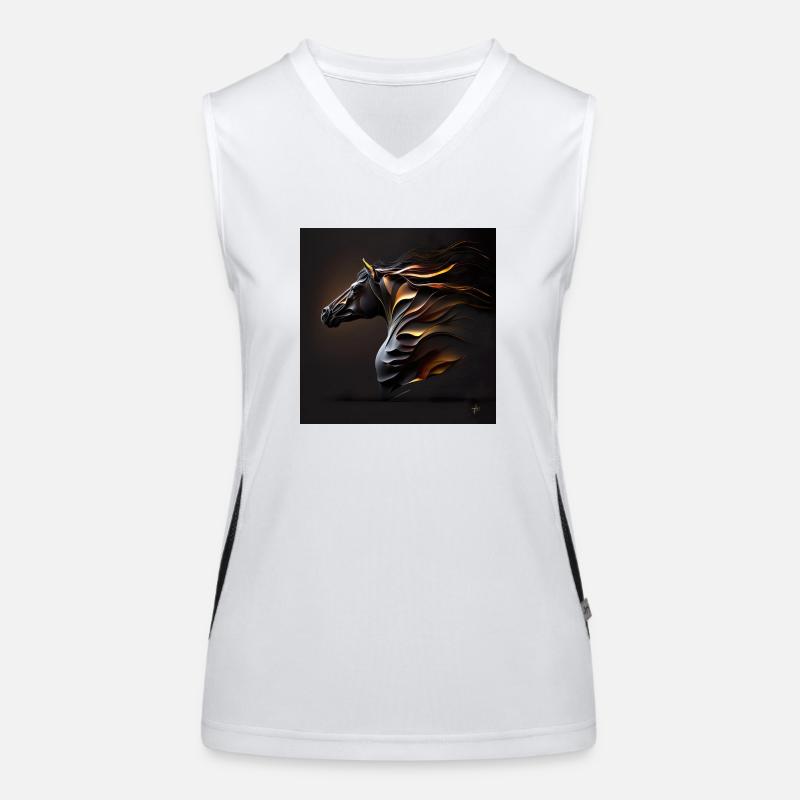 Feuriges Pferd Nr. 12 Funktionelles Kontrast-Tank Top für Frauen