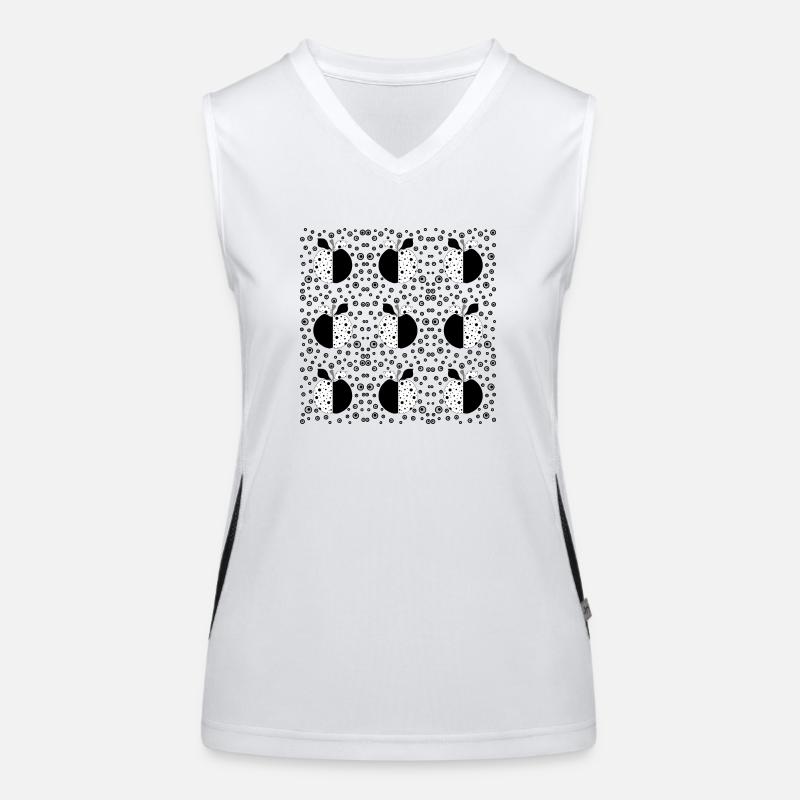 Äpfel Funktionelles Kontrast-Tank Top für Frauen