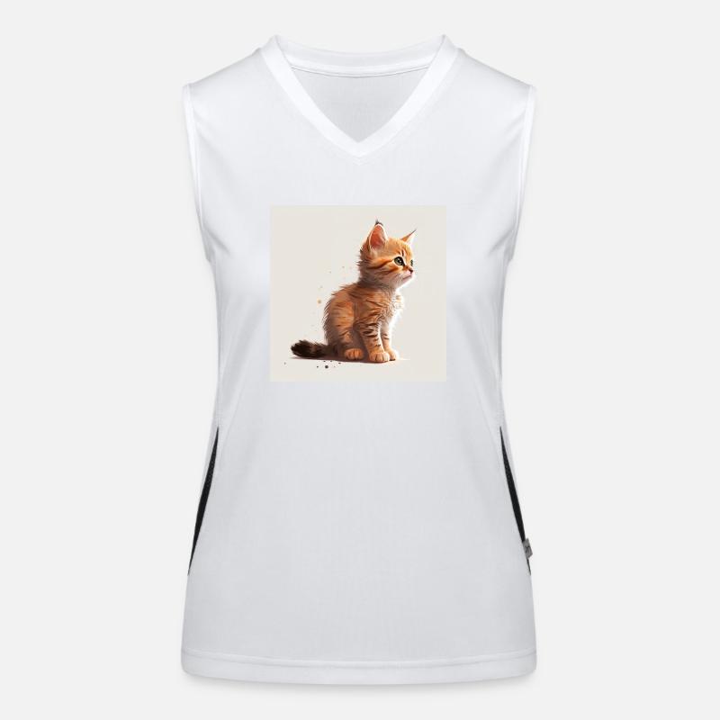 PUTTY - Women's Functional Contrast Tank Top - white/black
