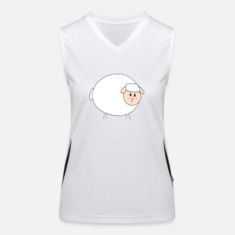 Sweet, fat sheep Easter Women's Functional Contrast Tank Top