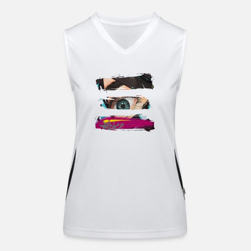 Graffiti-Stil Splash Hip Hop Farben Maler Farbe Funktionelles Kontrast-Tank Top für Frauen