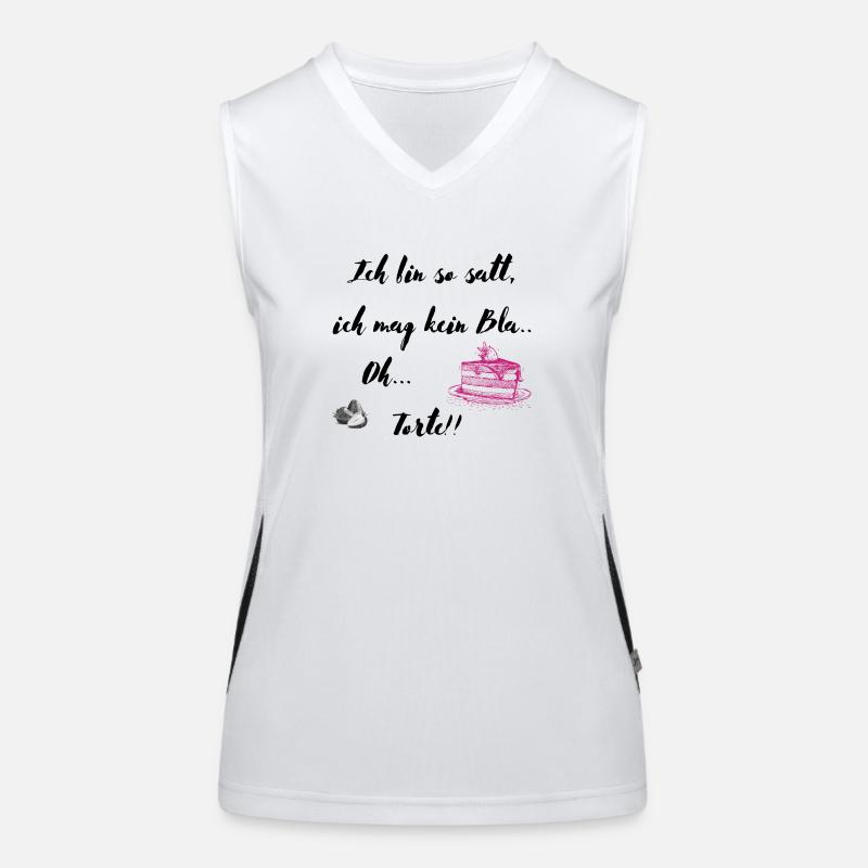 Ich bin so satt Funktionelles Kontrast-Tank Top für Frauen