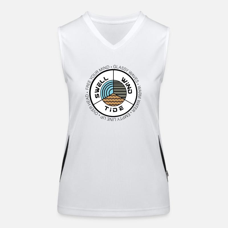Surfing Surfboard Surfer Geschenkidee Funktionelles Kontrast-Tank Top für Frauen