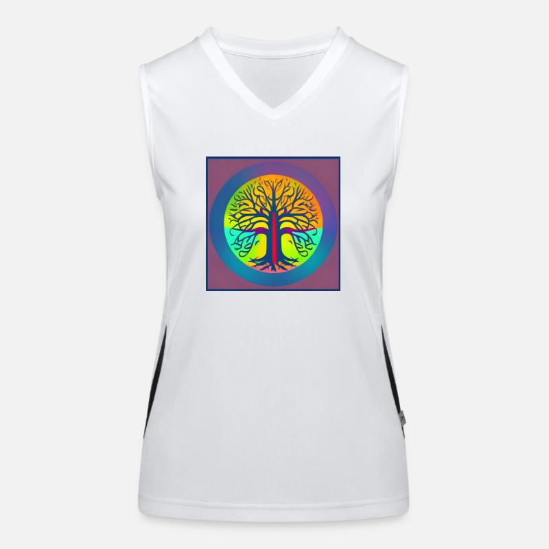 Arbre de vie flashy Débardeur respirant contrasté Femme