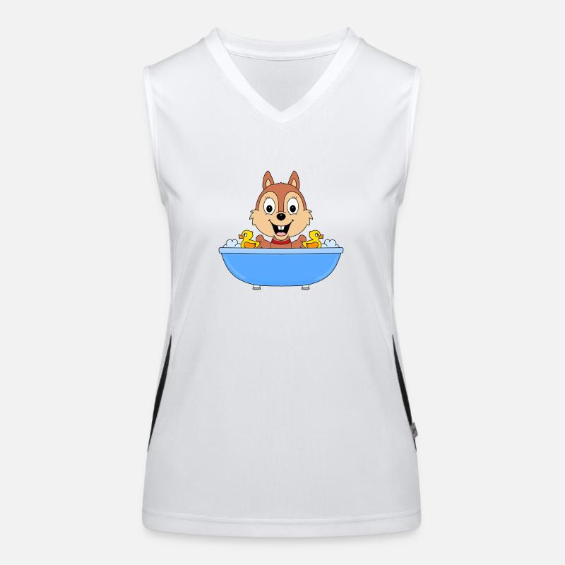 EICHHÖRNCHEN - BADEWANNE - TIER - TIERISCH Funktionelles Kontrast-Tank Top für Frauen