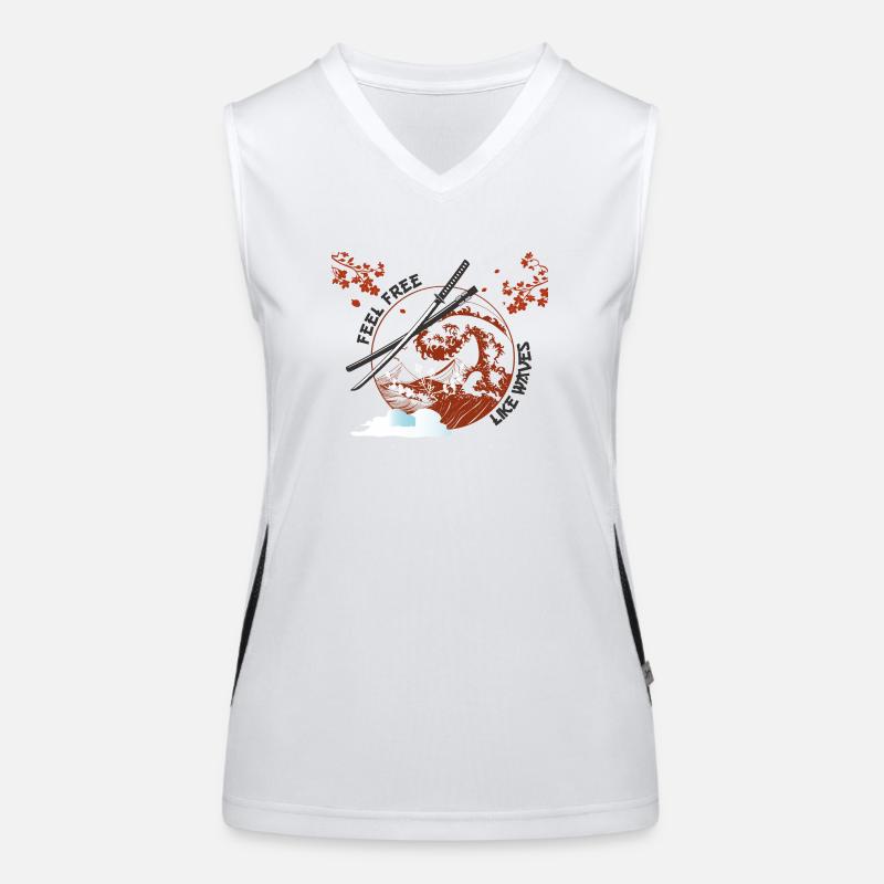 Sentez-vous libre comme des vagues Débardeur respirant contrasté Femme