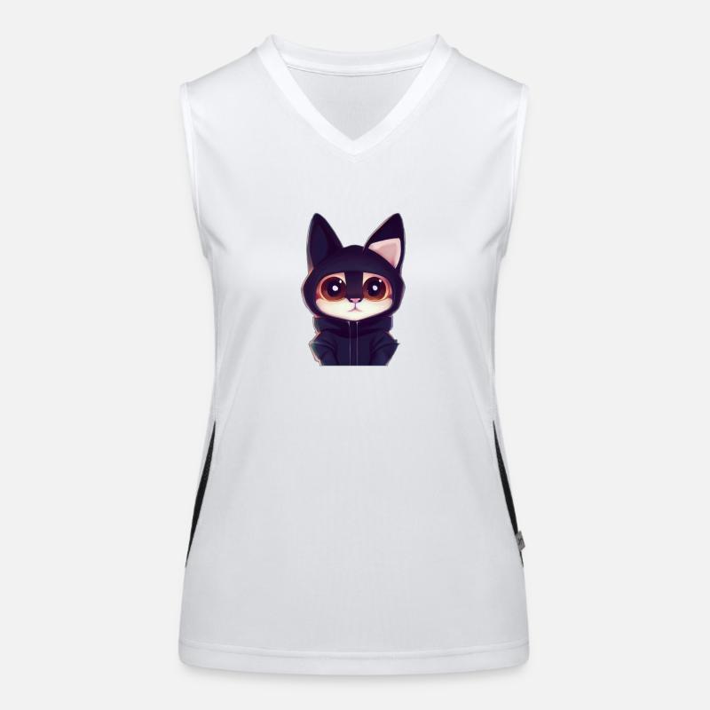 Süße Katze Funktionelles Kontrast-Tank Top für Frauen