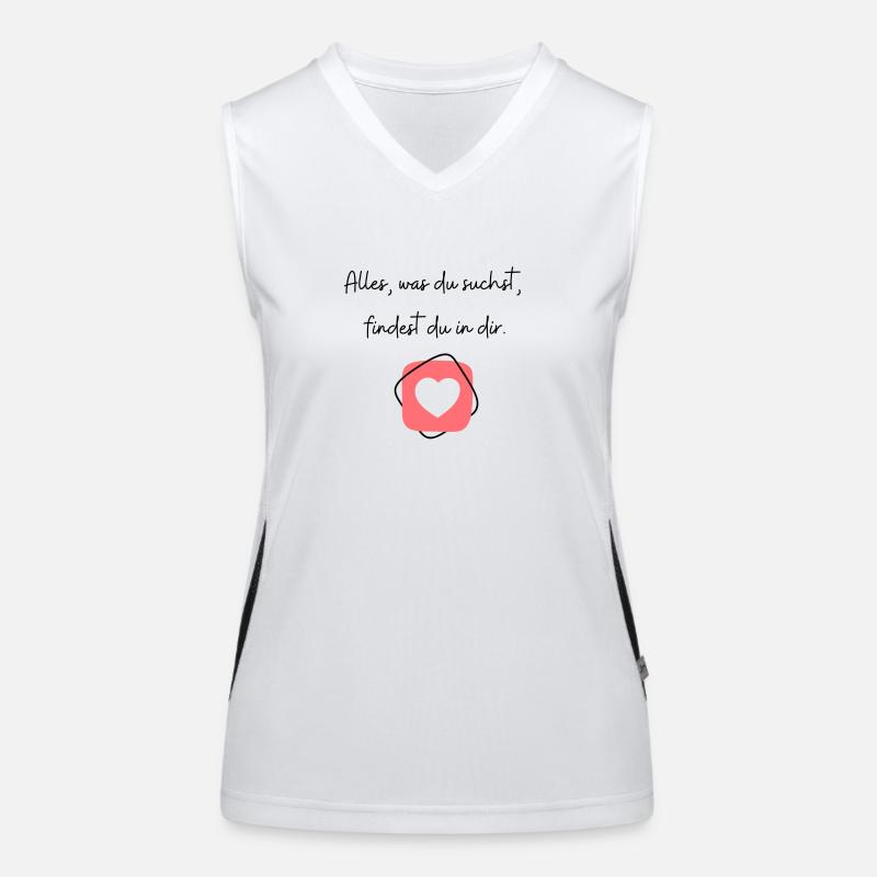 Alles, was du suchst, findest du in dir. Funktionelles Kontrast-Tank Top für Frauen