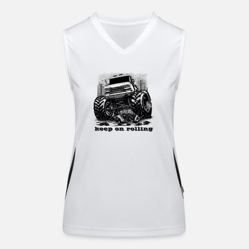 Monstertruck keep on rolling Funktionelles Kontrast-Tank Top für Frauen