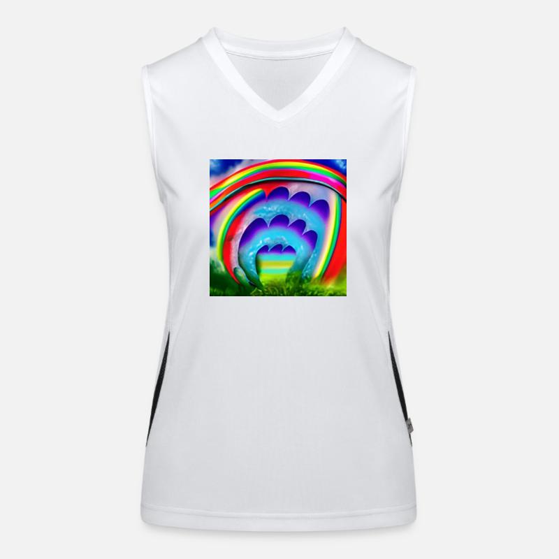 Schöner Regenbogen Funktionelles Kontrast-Tank Top für Frauen