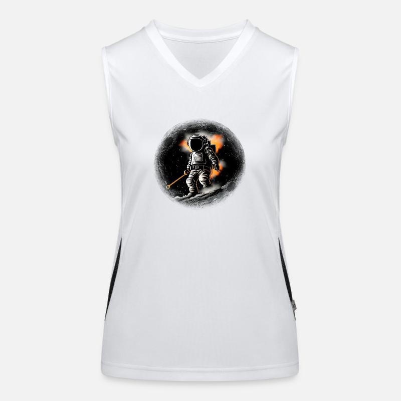 Astronaut on planet Women's Functional Contrast Tank Top