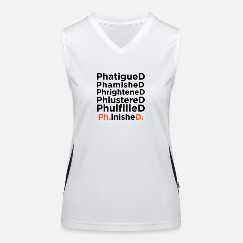 Ph.D. Doktor PHD Degree Promotion Funktionelles Kontrast-Tank Top für Frauen