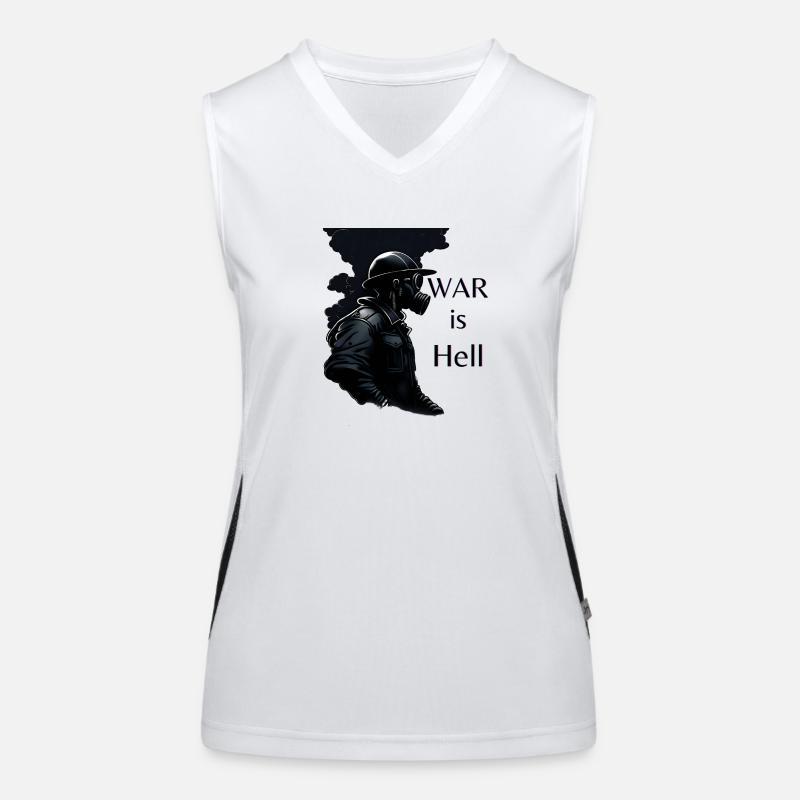 War is hell Women's Functional Contrast Tank Top