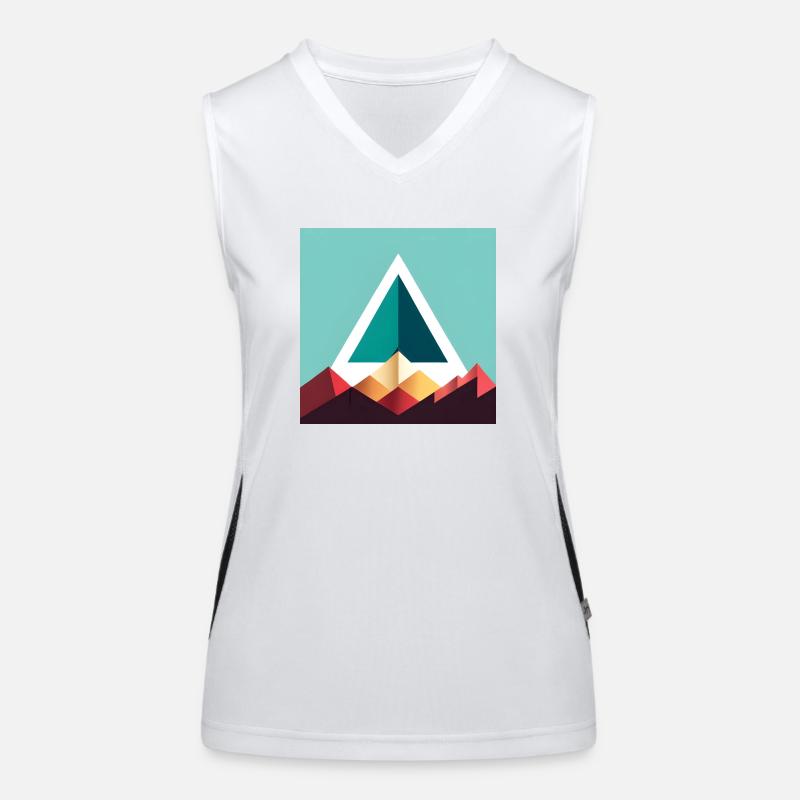 abstract triangle Women's Functional Contrast Tank Top