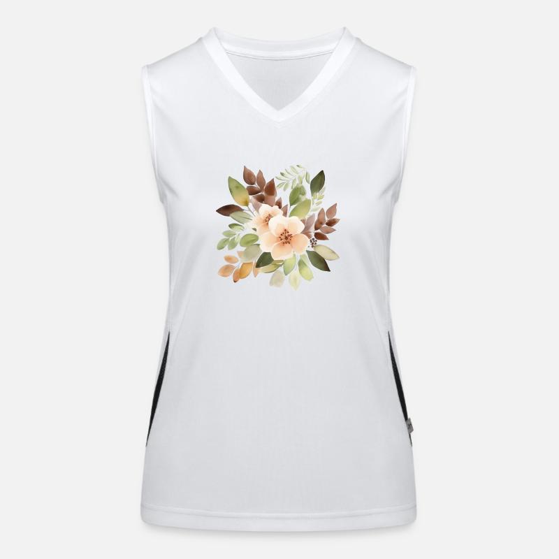 Wunderschöne Blumen im Boho Stil Funktionelles Kontrast-Tank Top für Frauen