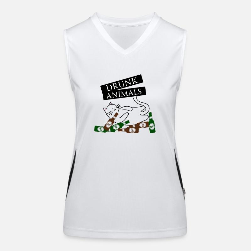 Drunk Animals Funktionelles Kontrast-Tank Top für Frauen