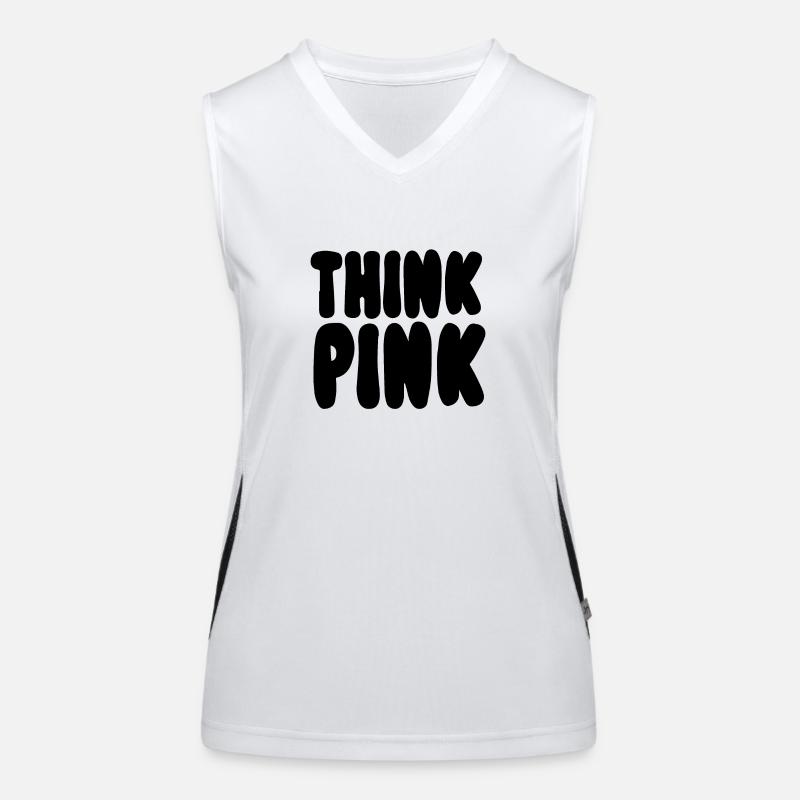 Think Pink Funktionelles Kontrast-Tank Top für Frauen