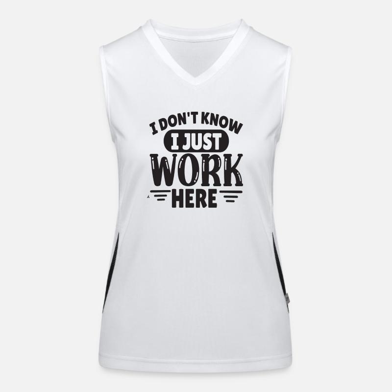 I don ́t know i just Work here Women's Functional Contrast Tank Top
