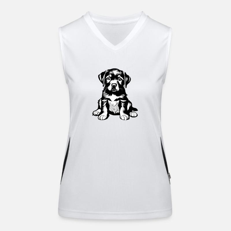 Labrador Retriever chiot Labrador propriétaire Débardeur respirant contrasté Femme