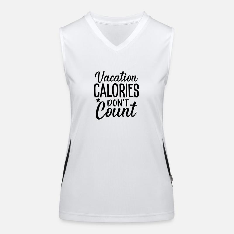 Les calories de vacances ne comptent pas Débardeur respirant contrasté Femme