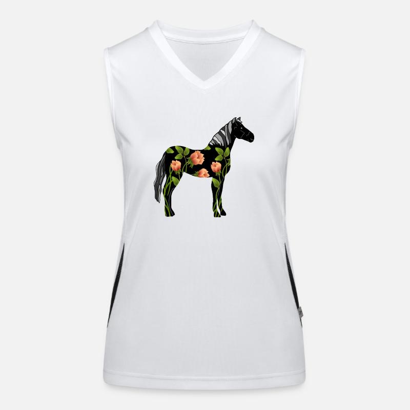 Pferd Funktionelles Kontrast-Tank Top für Frauen