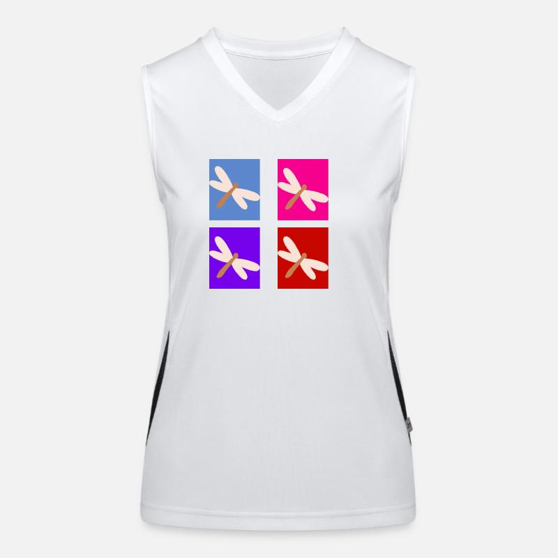 Retro-Schmetterling Funktionelles Kontrast-Tank Top für Frauen