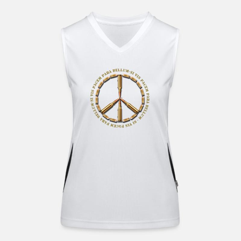 Wenn du Frieden willst... Funktionelles Kontrast-Tank Top für Frauen