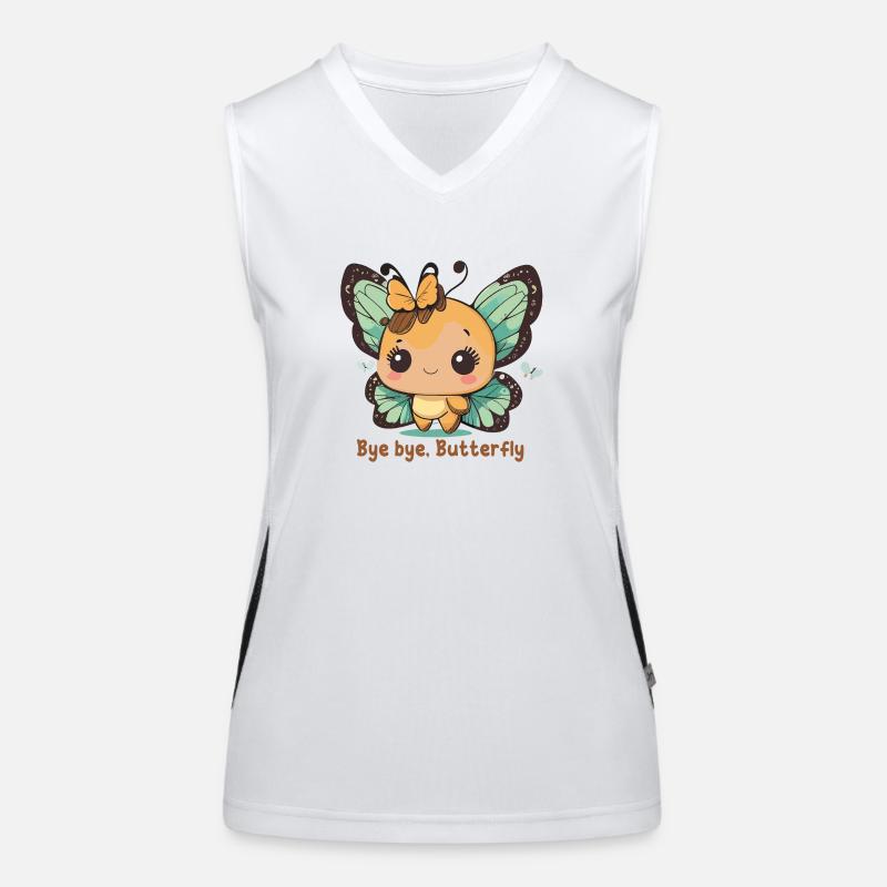 Bye bye, Butterfly Débardeur respirant contrasté Femme