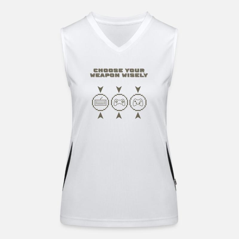 Wähle deine Waffe Funktionelles Kontrast-Tank Top für Frauen