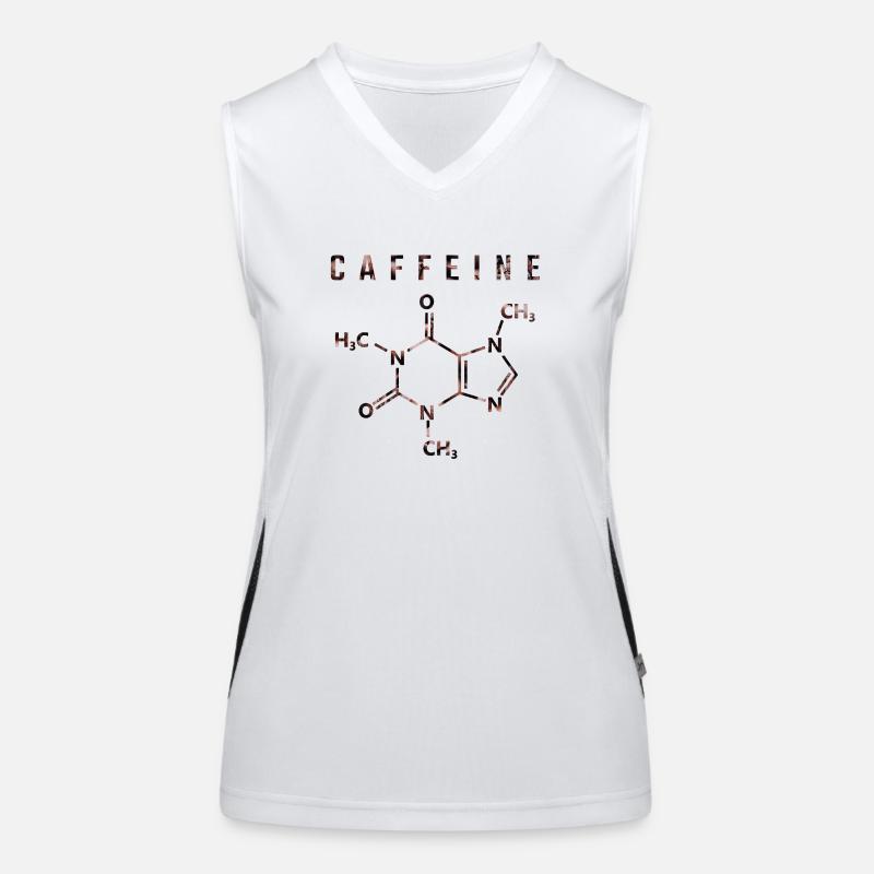 Caffeine molecule Women's Functional Contrast Tank Top