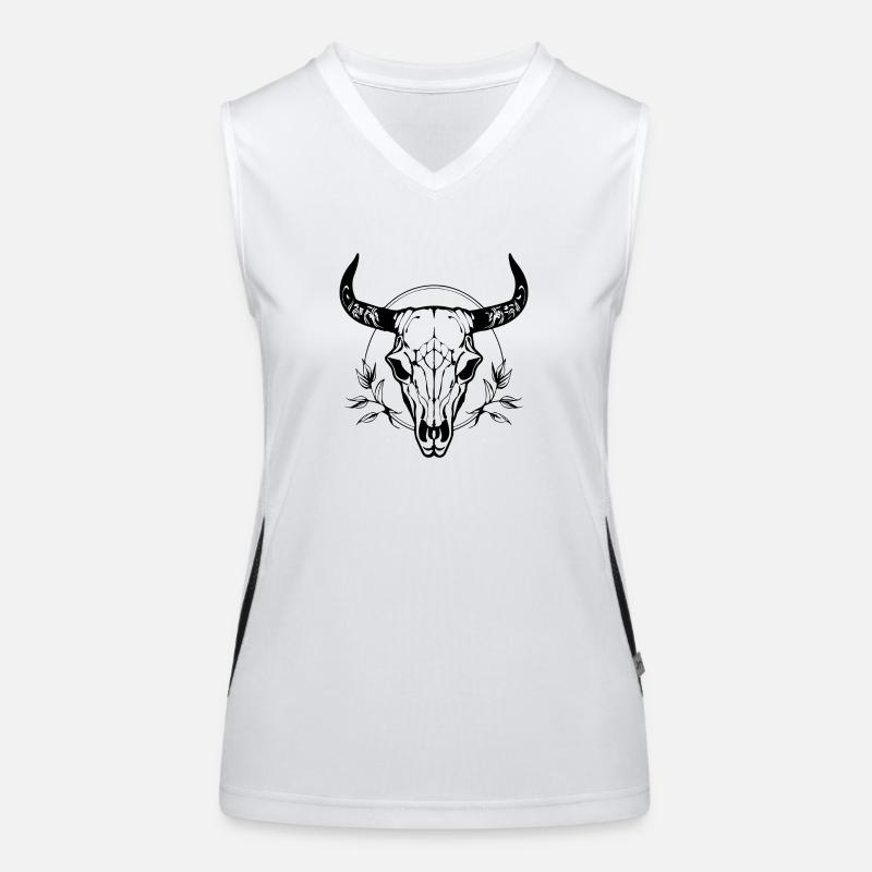 Crâne de vache Boho Débardeur respirant contrasté Femme