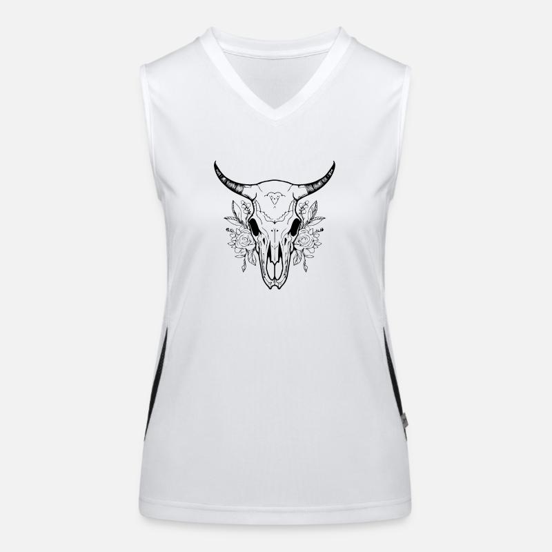 Crâne de vache Boho Débardeur respirant contrasté Femme