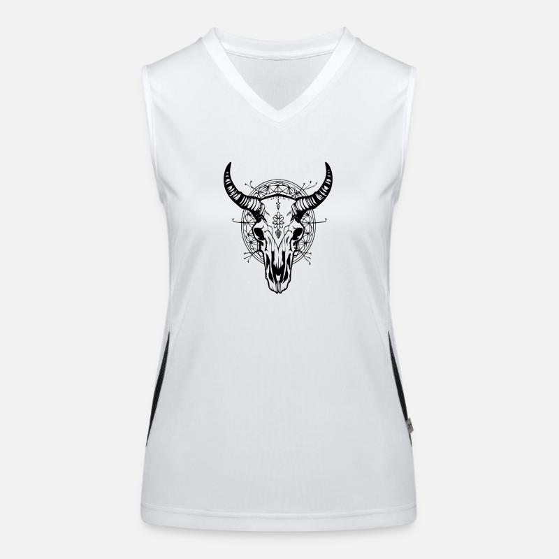 Crâne de vache Boho Débardeur respirant contrasté Femme