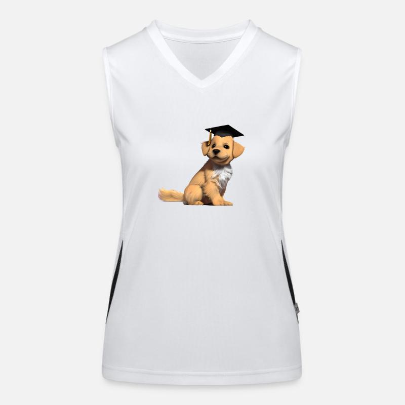 Bachelor Labrador Graduation Study Dogs Débardeur respirant contrasté Femme